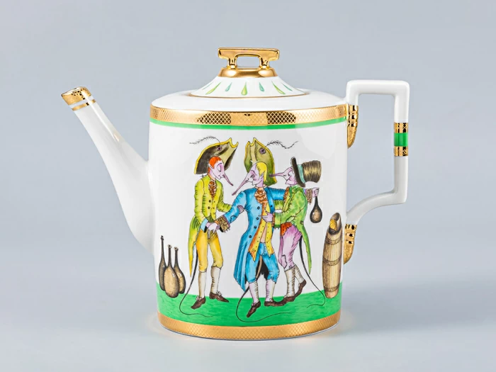 Сервиз чайный форма Гербовая рисунок Крысята-воришки, 2 персоны 7 предметов, арт. 81.16587.00.1, 