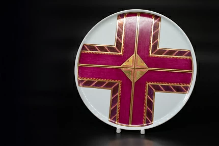 Блюдо для торта Красный праздник, арт 60.14326.00.1