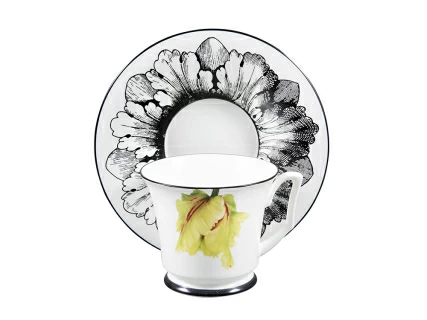 Подарочный набор чашка с блюдцем, форма Юлия рисунок Сысоев. Волшебный сад II арт. 81.30913.00.1, 