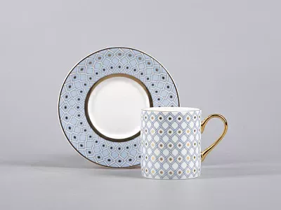 Чашка с блюдцем кофейная форма Идиллия рисунок Азур 1 арт. 81.30730.00.1