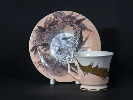 Чашка с блюдцем Татьянин день на форме Юлия, рисунок 1