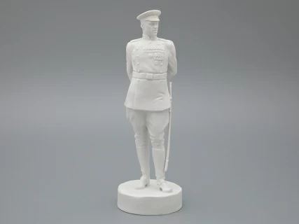 Скульптура Маршал Рокоссовский К.К., в подарочной упаковке, Белый бисквит, арт. 81.33455.00.1, 