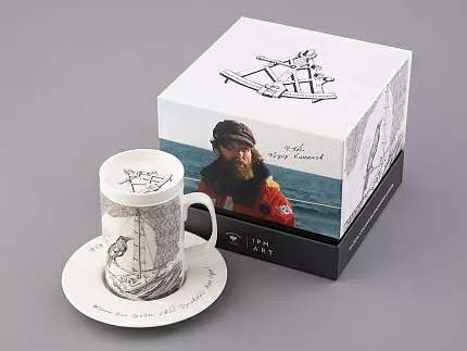 Бокал с крышкой в подарочной упаковке, форма Top. рисунок Яхта Алые паруса, арт. 81.32935.00.1