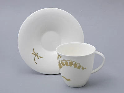 Чашка с блюдцем форма Оливия рисунок Нежный ландыш, арт. 81.31432.00.1 Чашка с блюдцем форма Оливия рисунок Нежный ландыш, арт. 81.31432.00.1