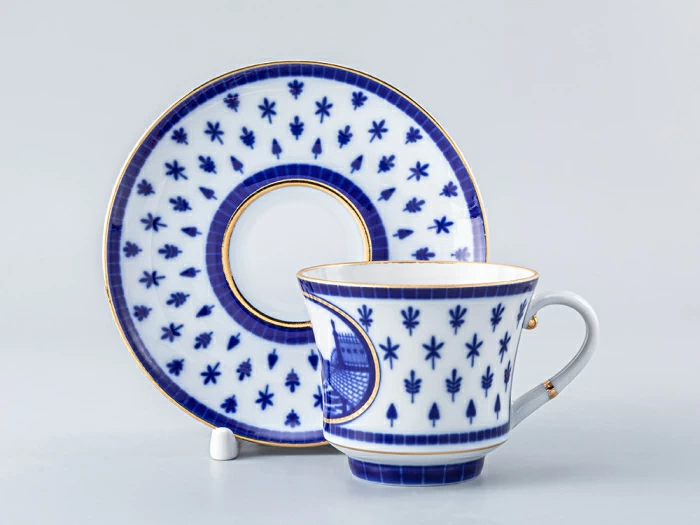 Чашка с блюдцем чайная 220 мл форма Банкетная рисунок Верхне-Лебяжий мост арт. 81.16033.00.1, 