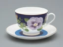 Чашка с блюдцем чайная форма Весенняя 2 рисунок Виола 1, арт. 81.34138.00.1, 