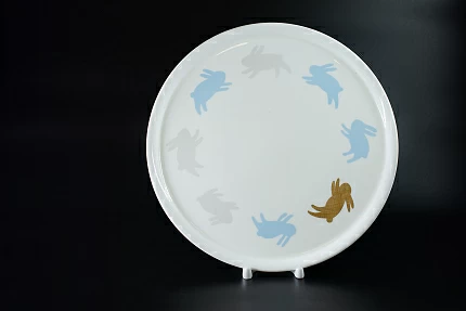 Поднос Снежное утро, на форме Яблочко, арт 60.15251.00.1