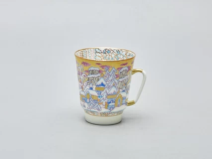 Чашка с блюдцем 165 мл форма Майская рисунок Морозный вечер, арт. 81.10507.00.1, 