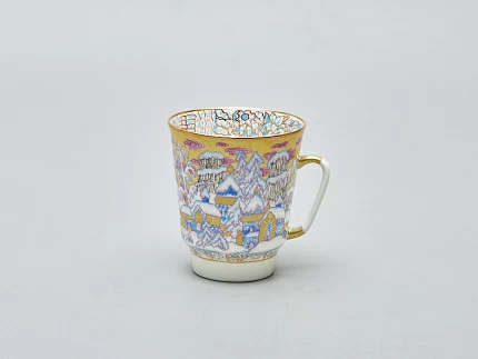 Чашка с блюдцем 165 мл форма Майская рисунок Морозный вечер, арт. 81.10507.00.1