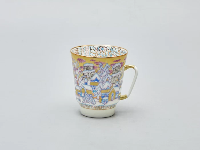 Чашка с блюдцем 165 мл форма Майская рисунок Морозный вечер, арт. 81.10507.00.1, 