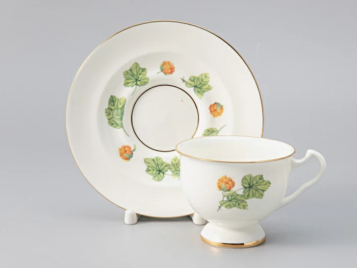 Чашка с блюдцем чайная форма Айседора рисунок Морошка арт. 81.26753.00.1,  Чашка с блюдцем чайная форма Айседора рисунок Морошка арт. 81.26753.00.1,