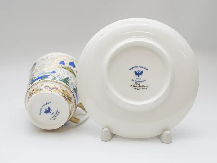 Чашка с блюдцем кофейная 165 мл форма Майская рисунок Русь арт. 81.10379.00.1, 