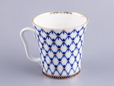 Бокал с блюдцем Ленинградский Кобальтовая сетка 360 мл арт. 81.13955.00.1