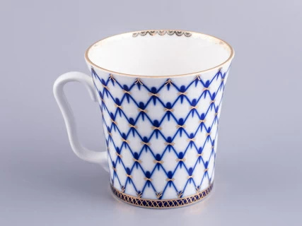 Бокал с блюдцем Ленинградский Кобальтовая сетка 360 мл арт. 81.13955.00.1, 