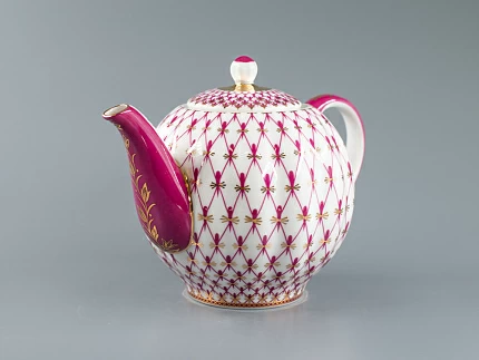 Чайник заварочный форма Тюльпан рисунок Сетка-Блюз 2 арт. 80.86209.00.1