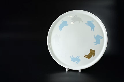 Поднос Снежное утро, на форме Яблочко, арт 60.15251.00.1