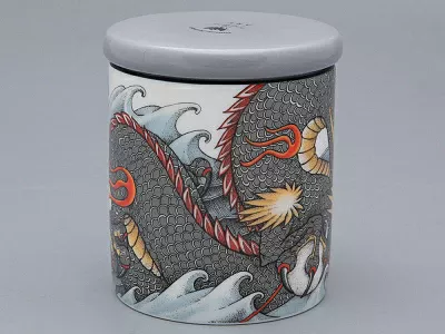 Подарочный набор Свеча рисунок TATTOO Dragon аромат Аква арт. 81.31628.00.1