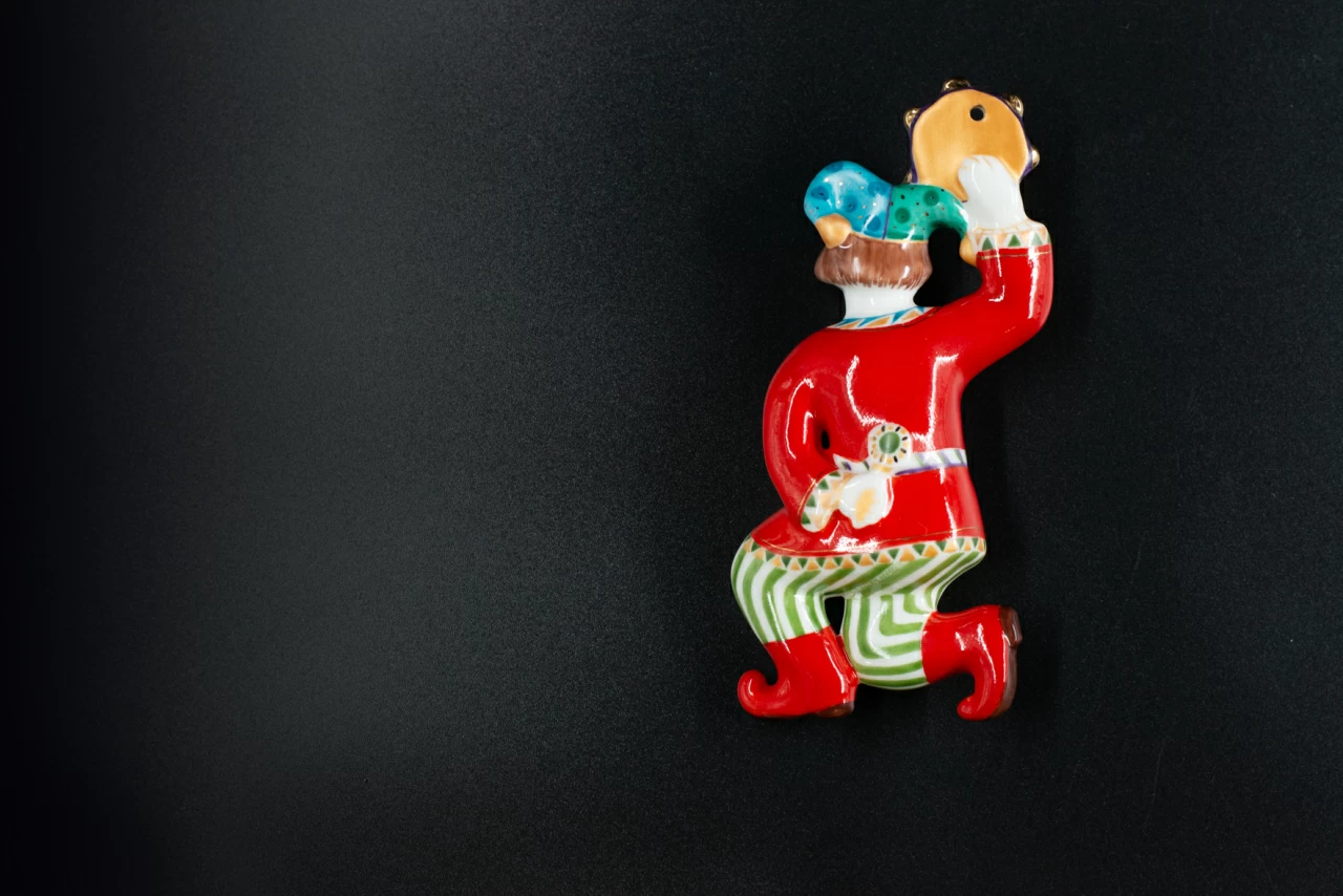 Игрушка (подвеска) Скоморох с бубном Солнечный, арт 60.14825.00.5,  Игрушка (подвеска) Скоморох с бубном Солнечный, арт 60.14825.00.5,