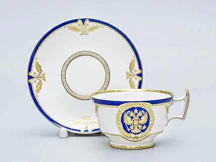 Чашка с блюдцем чайная Александрия Золотой орел арт. 81.14864.00.1 Чашка с блюдцем чайная Александрия Золотой орел арт. 81.14864.00.1