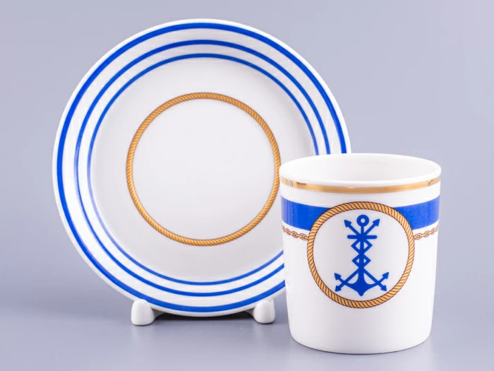 Сервиз чайный форма Гербовая рисунок Кают-компания, 6 персон 14 предметов арт. 81.24029.00.1, 