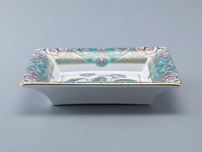 Подставка для мелочей в подарочной упаковке, форма Квадратная, рисунок Фиалка надрезанная, арт 81.34214.00.1 Подставка для мелочей в подарочной упаковке, форма Квадратная, рисунок Фиалка надрезанная, арт 81.34214.00.1