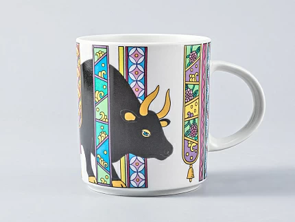 Кружка форма Стандарт рисунок Черный бык, арт. 80.99933.00.1