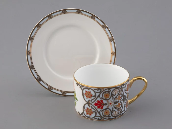 Чашка с блюдцем 250 мл в подарочной упаковке форма Соло, рисунок, Мак восточный, арт.81.32655.00.1,  Чашка с блюдцем 250 мл в подарочной упаковке форма Соло, рисунок, Мак восточный, арт.81.32655.00.1,