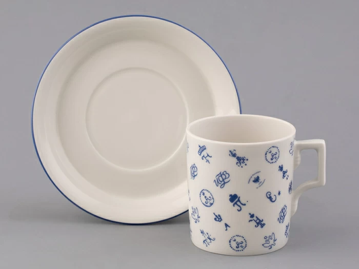 Подарочный набор Чашка с блюдцем чайная, форма Гербовая, рисунок Лого 1, арт 81.32931.00.1, 