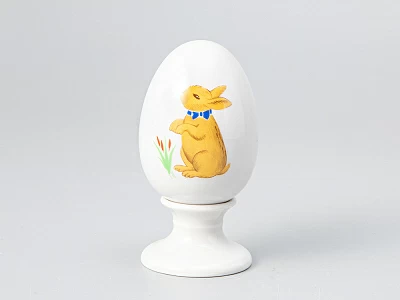 Яйцо пасхальное на подставке форма Нева рисунок Солнечный заинька, арт. 80.98855.00.1