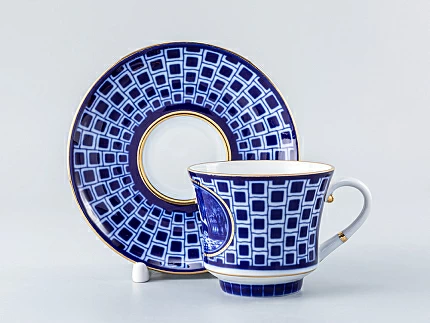 Чашка с блюдцем чайная 220 мл форма Банкетная рисунок Прачечный мостик арт. 81.16029.00.1