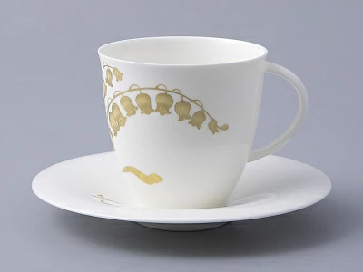 Сервиз чайный на 6 персон, 15 предметов, форма Оливия, рисунок Нежный ландыш, арт 81.31430.00.1