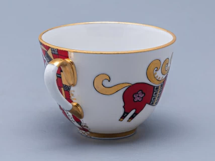 Чашка с блюдцем чайная 250 мл форма Весенняя рисунок Красный конь арт. 81.15308.00.1, 