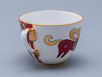 Чашка с блюдцем чайная 250 мл форма Весенняя рисунок Красный конь арт. 81.15308.00.1 Чашка с блюдцем чайная 250 мл форма Весенняя рисунок Красный конь арт. 81.15308.00.1