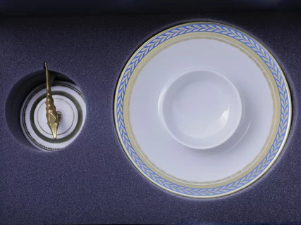 Подарочный набор стопки и икорница рис. Золотой арт. 81.30556.00.1, 