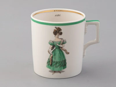 Чашка с блюдцем чайная 220 мл форма Гербовая рисунок Modes de Paris 1830 арт. 81.25415.00.1 Чашка с блюдцем чайная 220 мл форма Гербовая рисунок Modes de Paris 1830 арт. 81.25415.00.1