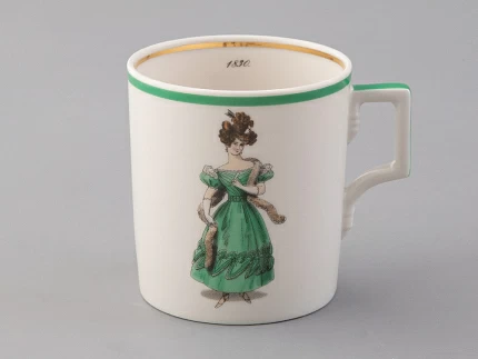 Чашка с блюдцем чайная 220 мл форма Гербовая рисунок Modes de Paris 1830 арт. 81.25415.00.1