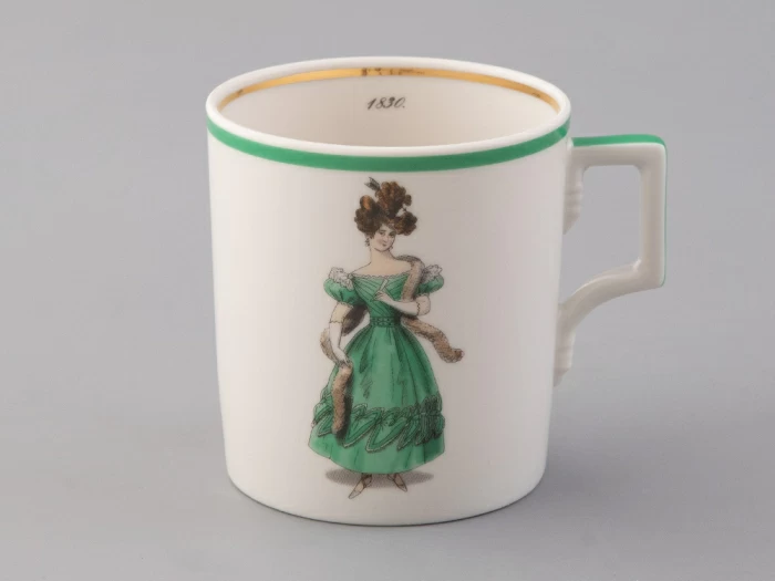 Чашка с блюдцем чайная 220 мл форма Гербовая рисунок Modes de Paris 1830 арт. 81.25415.00.1, 