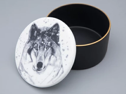 Шкатулка в подарочной упаковке, форма Идиллия, рисунок Тотем. Волк арт. 81.31593.00.1, 