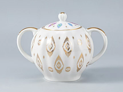 Сервиз чайный форма Тюльпан рисунок Перо павлина, 6 персон 14 предметов, арт. 81.27962.00.1