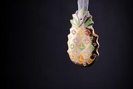 Елочная игрушка Ананас Золотой, арт 60.14693.00.1