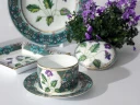 Чашка с блюдцем 250 мл в подарочной упаковке форма Соло, рисунок, Фиалка надрезанная, арт. 81.32656.00.1,  Чашка с блюдцем 250 мл в подарочной упаковке форма Соло, рисунок, Фиалка надрезанная, арт. 81.32656.00.1,
