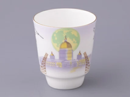 Чашка с блюдцем кофейная 165 мл форма Майская рисунок Белые ночи в Петербурге арт. 81.26632.00.5, 