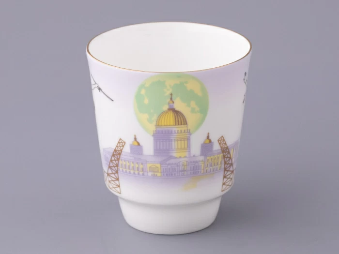 Чашка с блюдцем кофейная 165 мл форма Майская рисунок Белые ночи в Петербурге арт. 81.26632.00.5, 