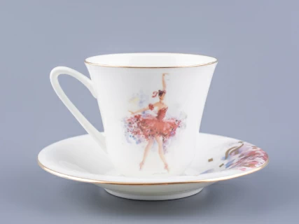 Чашка с блюдцем чайная форма Сад рисунок Фея смелости арт. 81.24851.00.1, 