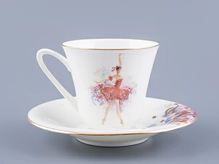 Чашка с блюдцем чайная форма Сад рисунок Фея смелости арт. 81.24851.00.1 Чашка с блюдцем чайная форма Сад рисунок Фея смелости арт. 81.24851.00.1