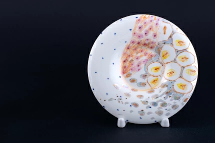 Блюдце кофейное Шифон на форме Юлия арт 60.11607.00.1