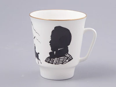 Чашка с блюдцем 165 мл форма Майская рисунок Русские писатели Лермонтов, арт. 81.31746.00.1 Чашка с блюдцем 165 мл форма Майская рисунок Русские писатели Лермонтов, арт. 81.31746.00.1