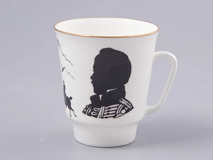 Чашка с блюдцем 165 мл форма Майская рисунок Русские писатели Лермонтов, арт. 81.31746.00.1 Чашка с блюдцем 165 мл форма Майская рисунок Русские писатели Лермонтов, арт. 81.31746.00.1