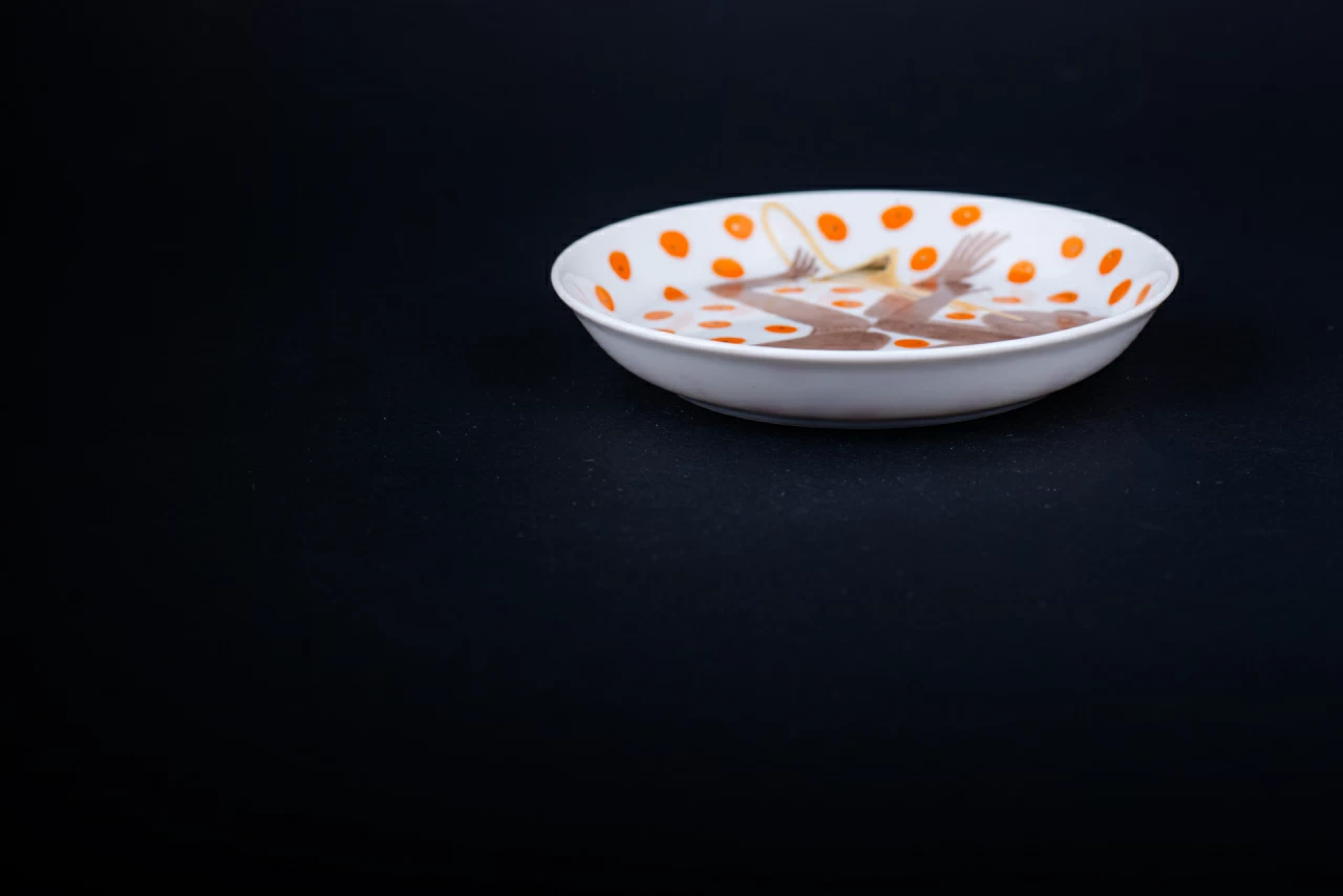 Тарелка декоративная Мандариновый джаз, на форме Европейская, арт 60.09097.00.1, 