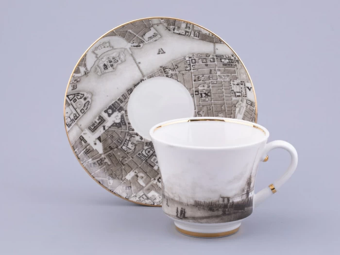 Сервиз чайный на 6 персон 15 предметов, форма Банкетная рисунок Великолепный Невский, арт. 81.32683.00.1, 